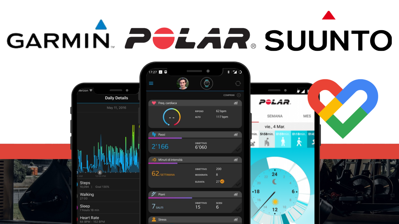 Apps de Garmin, Suunto y Polar para seguimiento de entrenamientos