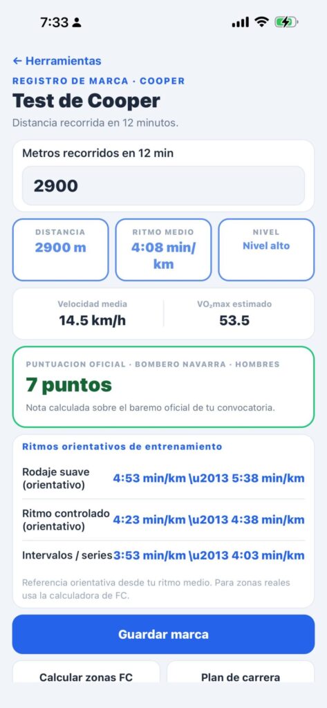 Captura de la app OpositorPro — OpositorPro
