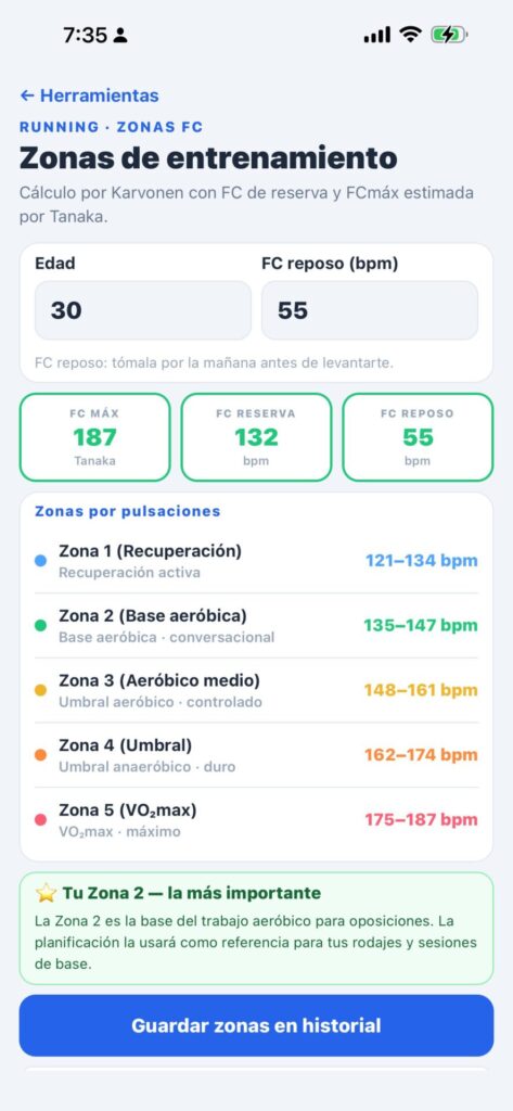 Captura de la app OpositorPro — OpositorPro