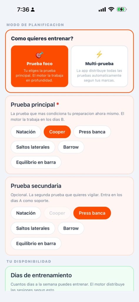 Captura de la app OpositorPro — OpositorPro