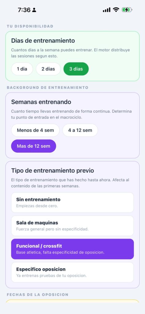 Captura de la app OpositorPro — OpositorPro