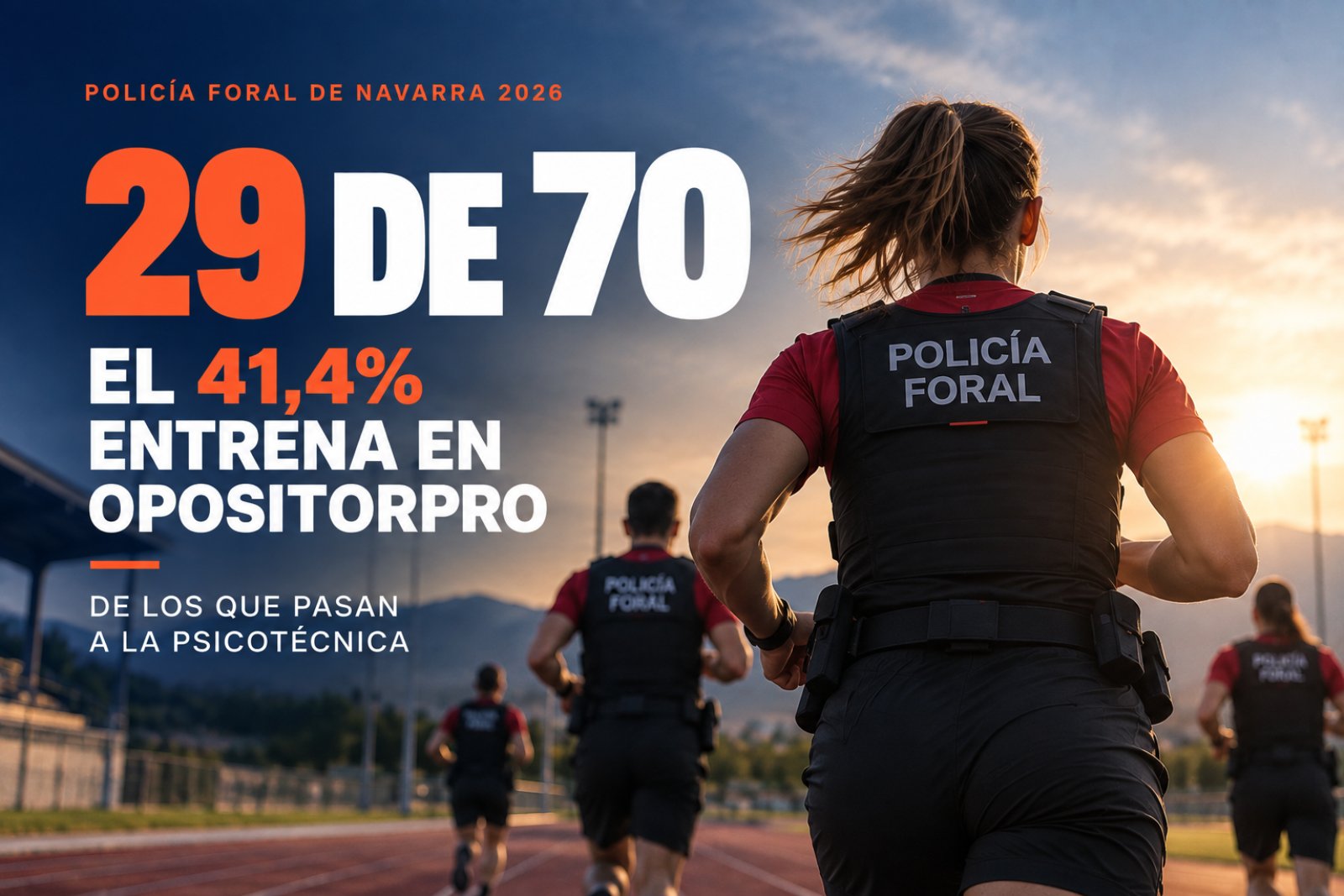 Policía Foral 2026: 29 de los 70 que pasan a la psicotécnica entrenan con nosotros